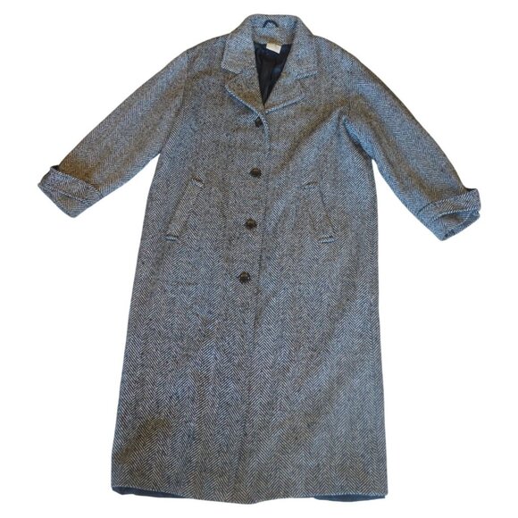 Vintage Tammy Kids to Teens Herringbone Wool Blend Trench Coat 158 CM Coquette - Picture 6 of 6
